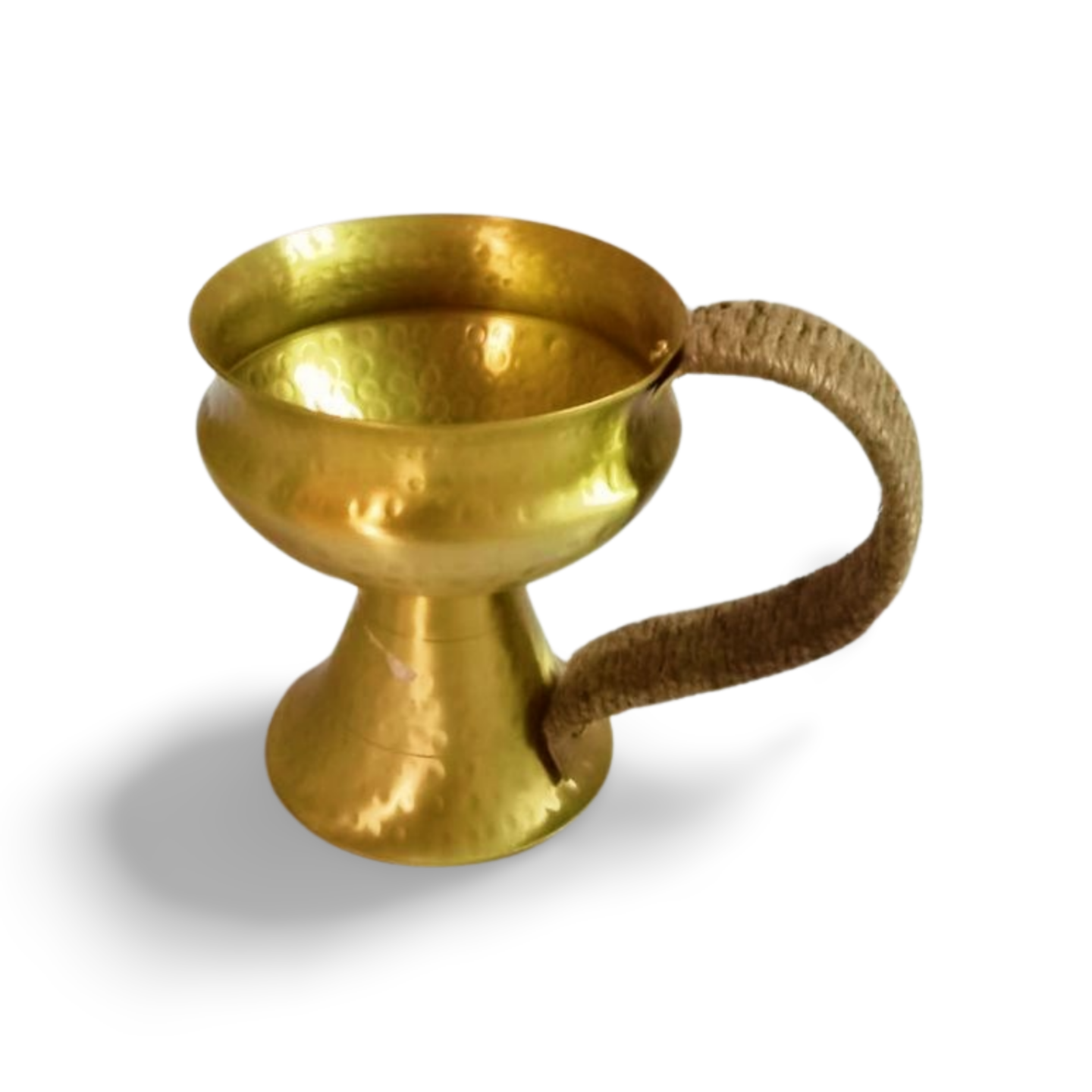 Kriti Creations Brass Dhoop Stand | Dhoop Dani | Sambrani Dhoop Holder | Dhup Dani Stand Loban Burner with Handle | Purifying Doopam Incense Burner for Home Temple
