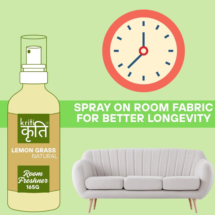 Kriti Creations Room Spray Freshener (Lemon Grass) - Pack of 4