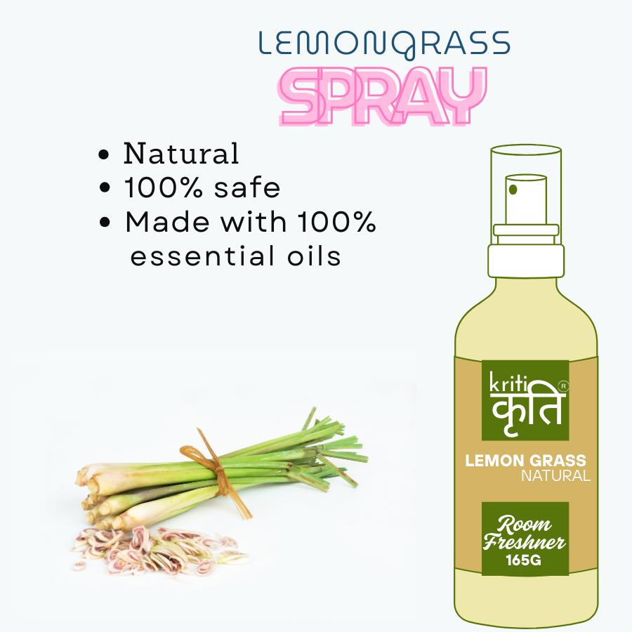 Kriti Creations Room Spray Freshener (Lemon Grass) - Pack of 4