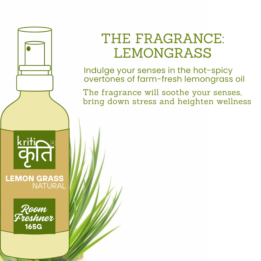 Kriti Creations Room Spray Freshener (Lemon Grass) - Pack of 4