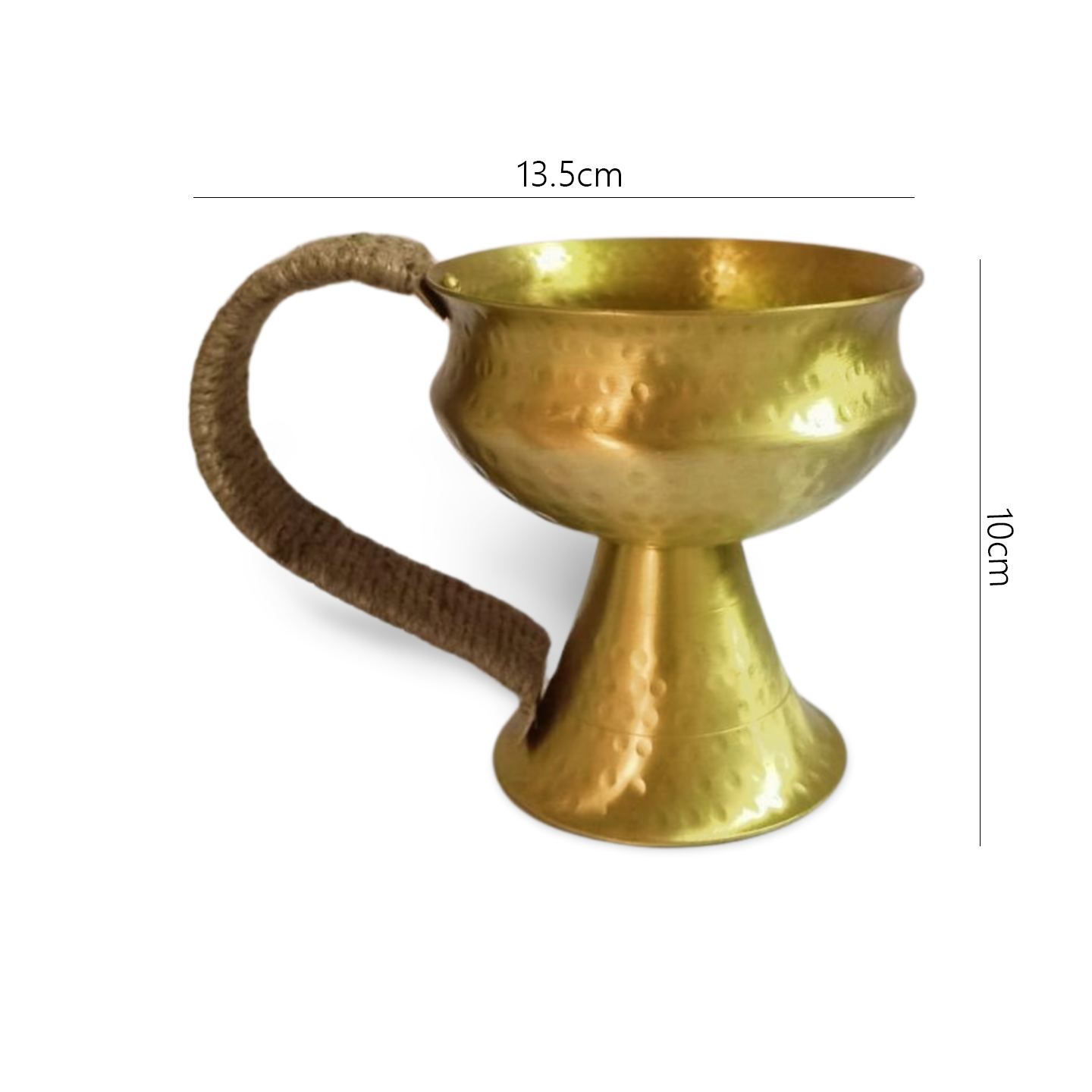Kriti Creations Brass Dhoop Stand | Sambrani Loban Dhoop Dani with Handle | Traditional Incense Burner for Home & Temple Use