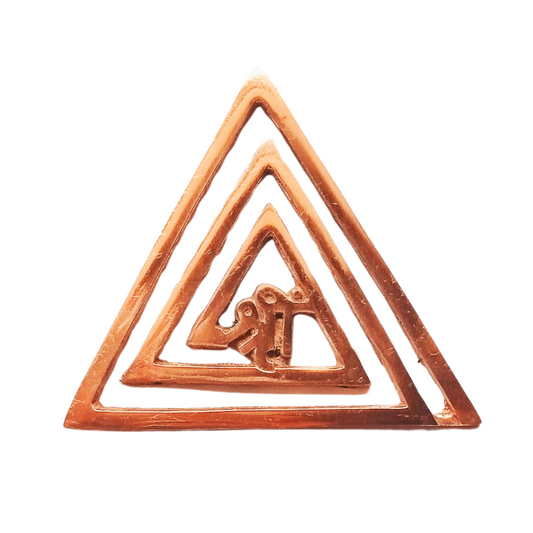 Kriti Creations Vastu Shree Triangular Copper Helix (11x9x0.5cm)