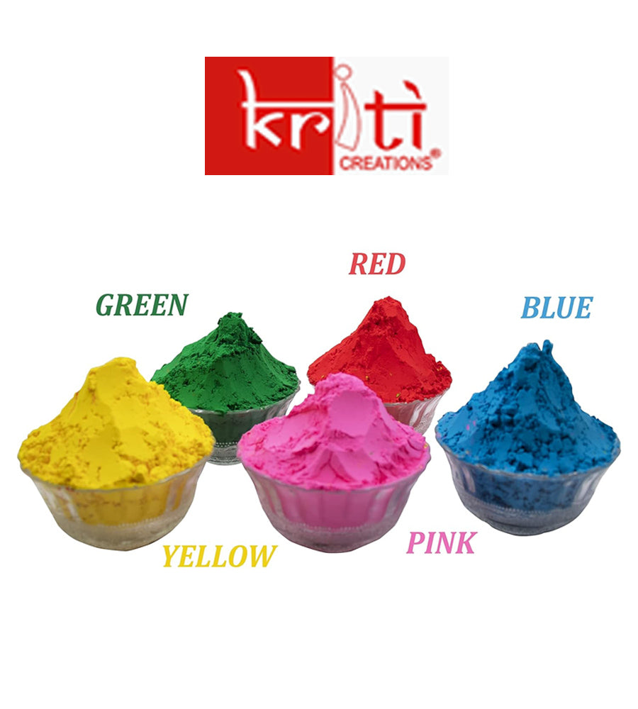 Kriti Creations Non-Toxic Eco Friendly Safe Rangotasav Holi Colour Herbal Gulal Plate 500GM