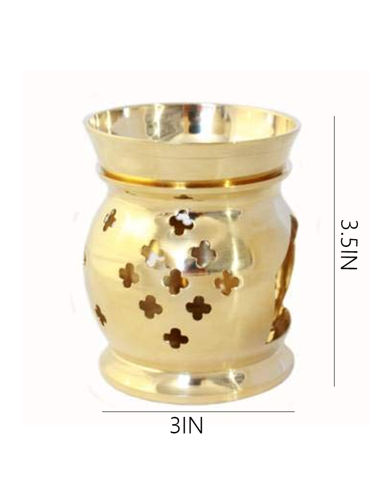 KRITI CREATIONS BRASS AROMA OIL BURNER | Oil Diffuser, Made by Solid Brass