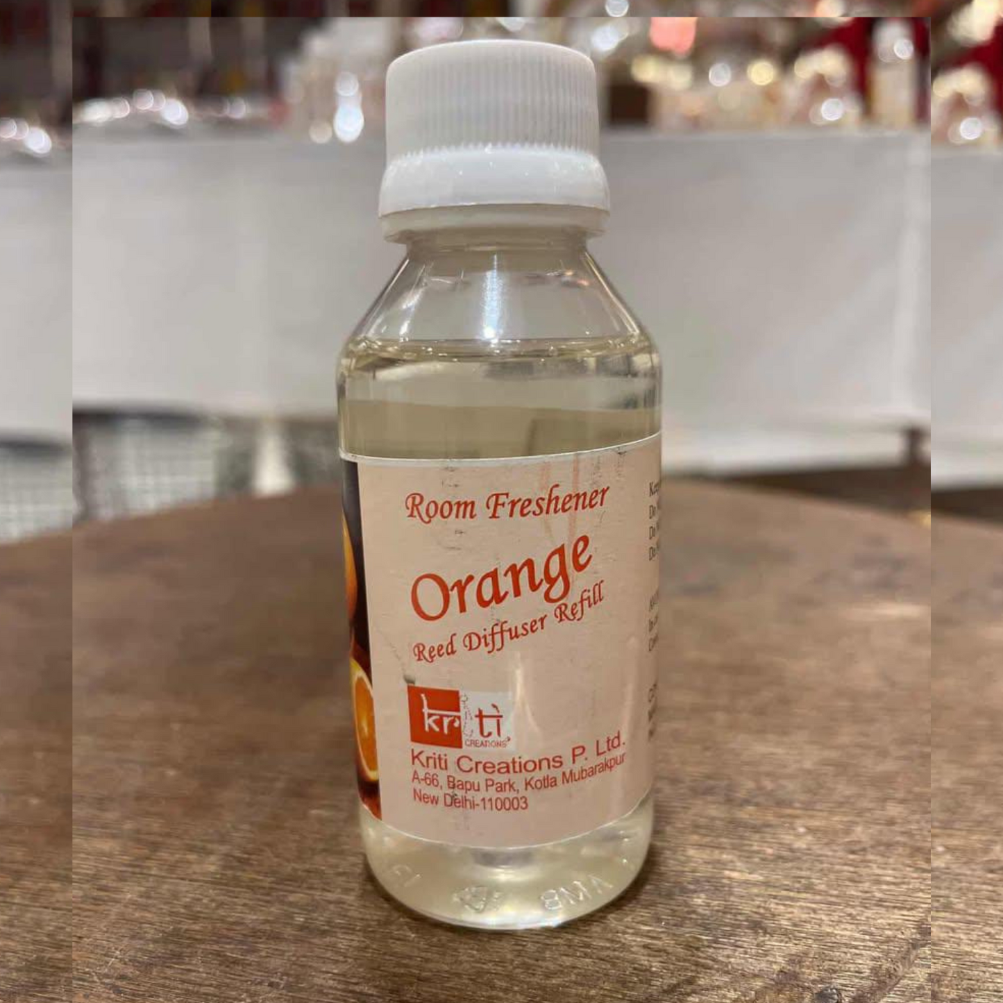 kriti Home Fragrance, kriti Orange Reed Diffuser Refill, Toxin-Free, Fine-Living Fragrance, Aromachology, Mood Enhancer, Made in India - 1 Unit of 90ml Fragrance Diffuser Oil.
