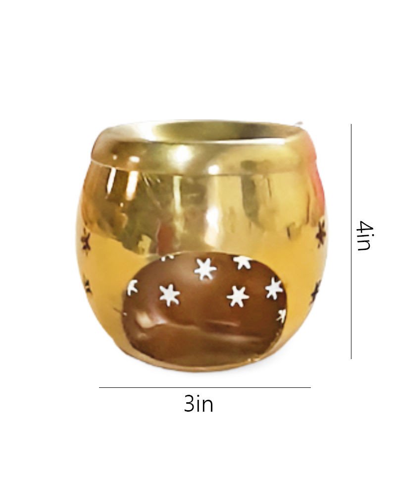 Kriti Creations Star Aroma oil brass Burner| Oil Diffuser