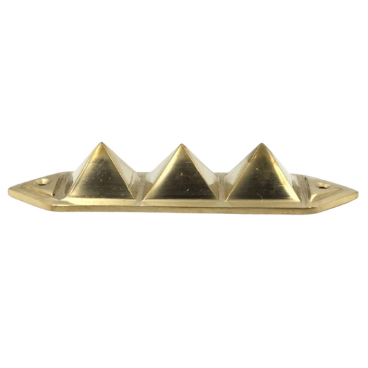 Kriti Creations Brass Plate Vastu Three Pyramid Wall Strip (13x3.5x2.5cm)