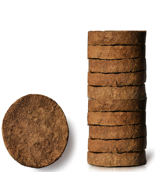 Kriti Creations 100% Natural Indigenous Cow Dung Cakes/Kande/Upale | 300Gm | 20 Cakes | Organic | Size 6CM X 1CM Handmade, Sun Dried And Moisture Free.