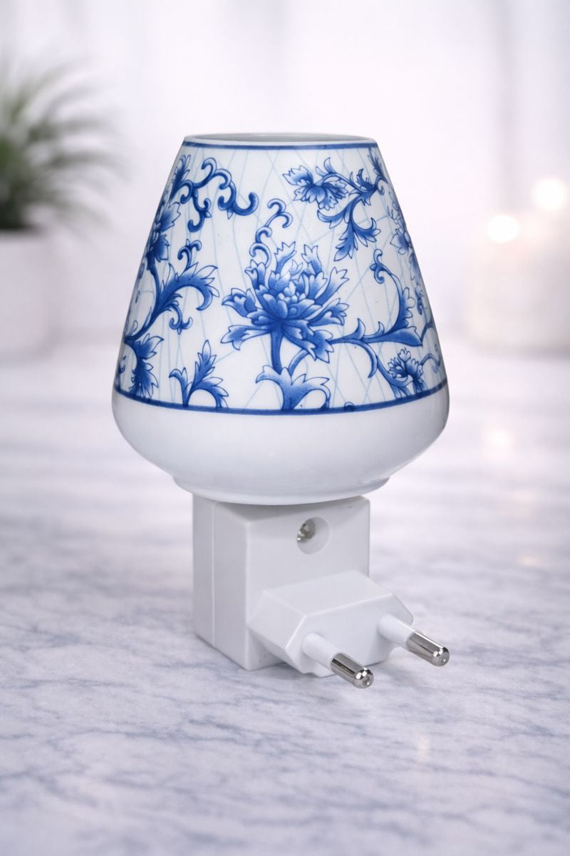 Kriti Creations No-4 Ceramic Aroma Diffuser Night Lamp | Essential Oil & Camphor Burner with On/Off Switch for Fragrance Heating
