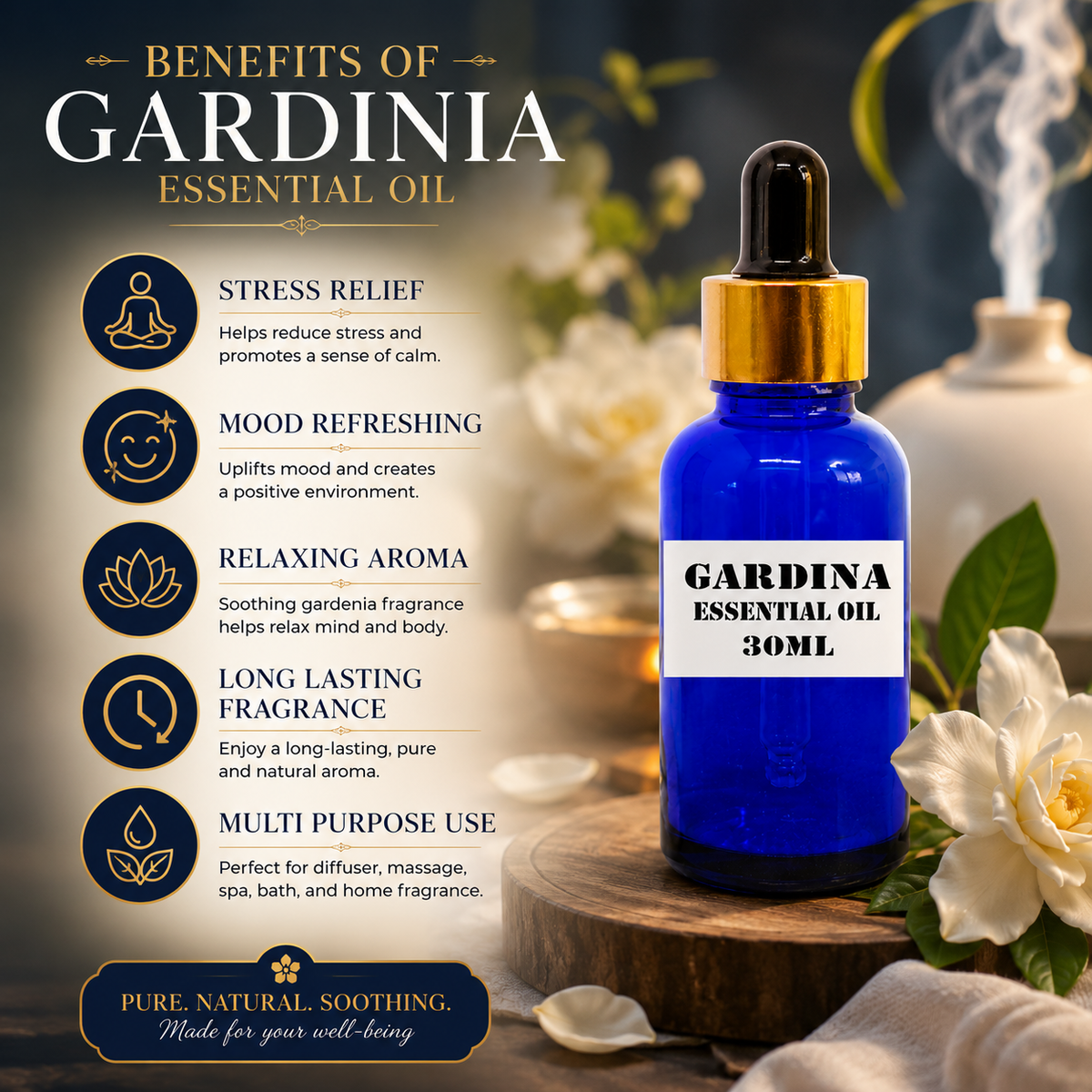 Kriti Creations Gardina Aroma Oil 30ML | Fresh Floral Fragrance
