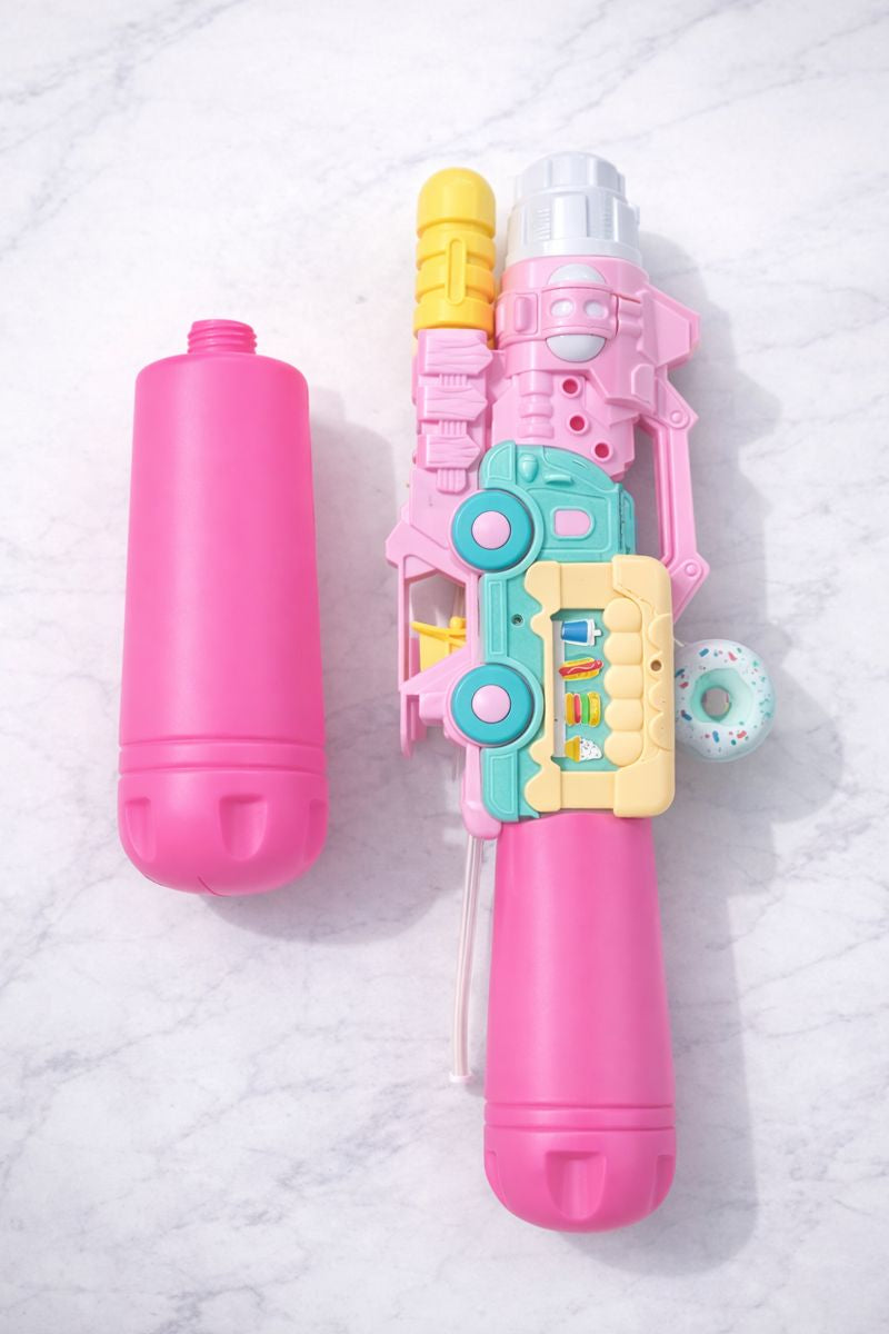 Kriti Creations Kids Colorful Pink Water Gun Pichkari | Large Capacity Holi Water Blaster Toy for Boys & Girls Festival Fun