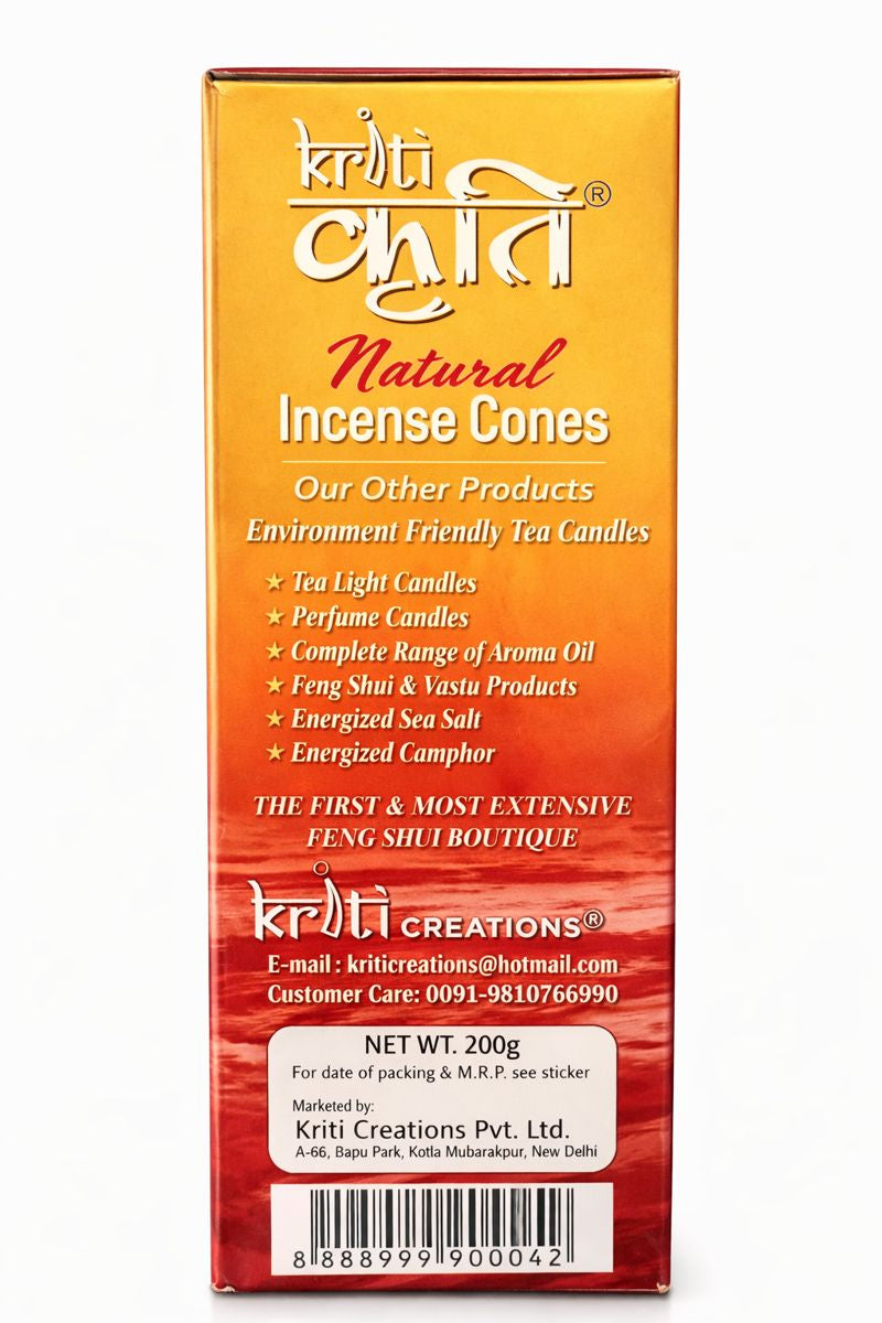 Kriti Natural Incence Cone Small (Night Queen) Pack of 2