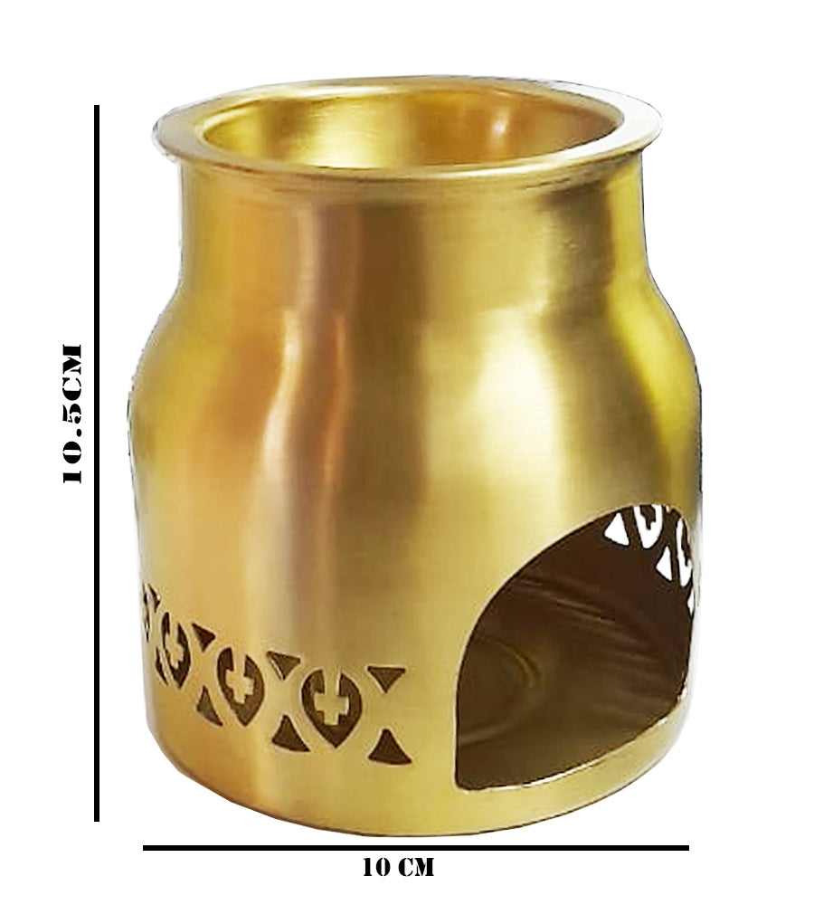 Kriti Creations Aroma Brass Burner | Camphor & Oil Burner for Pooja, Dhoop, Meditation, Home & Temple Spiritual Ambience