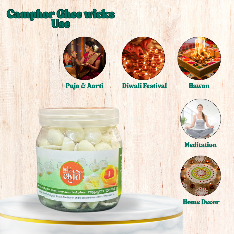 Kriti Camphor Wicks (Pack of 2) 100 PCS in a Box