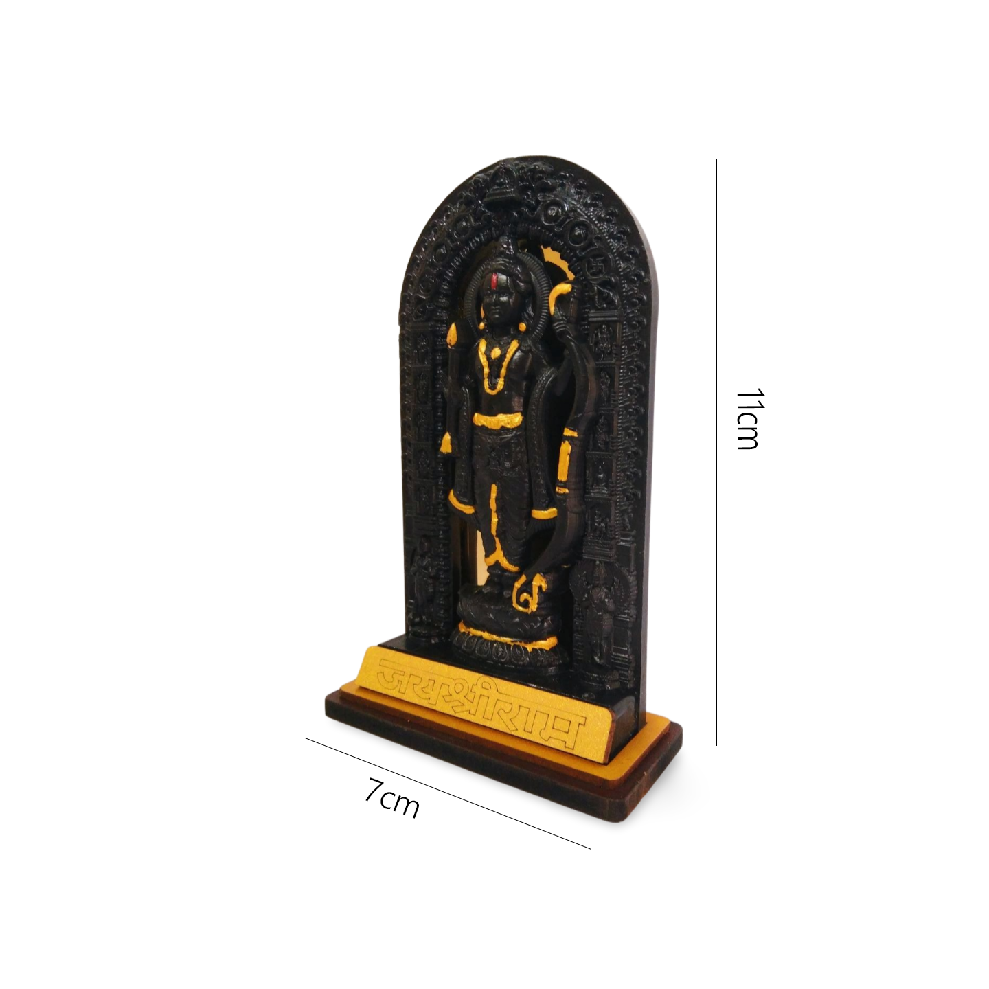 Kriti Creations Black Dressed Ram Lalla | Ram Lala Ayodhya Murti  for Mandir,Car Dashboard Home Decor, Divine Gifts, 11 CM Height