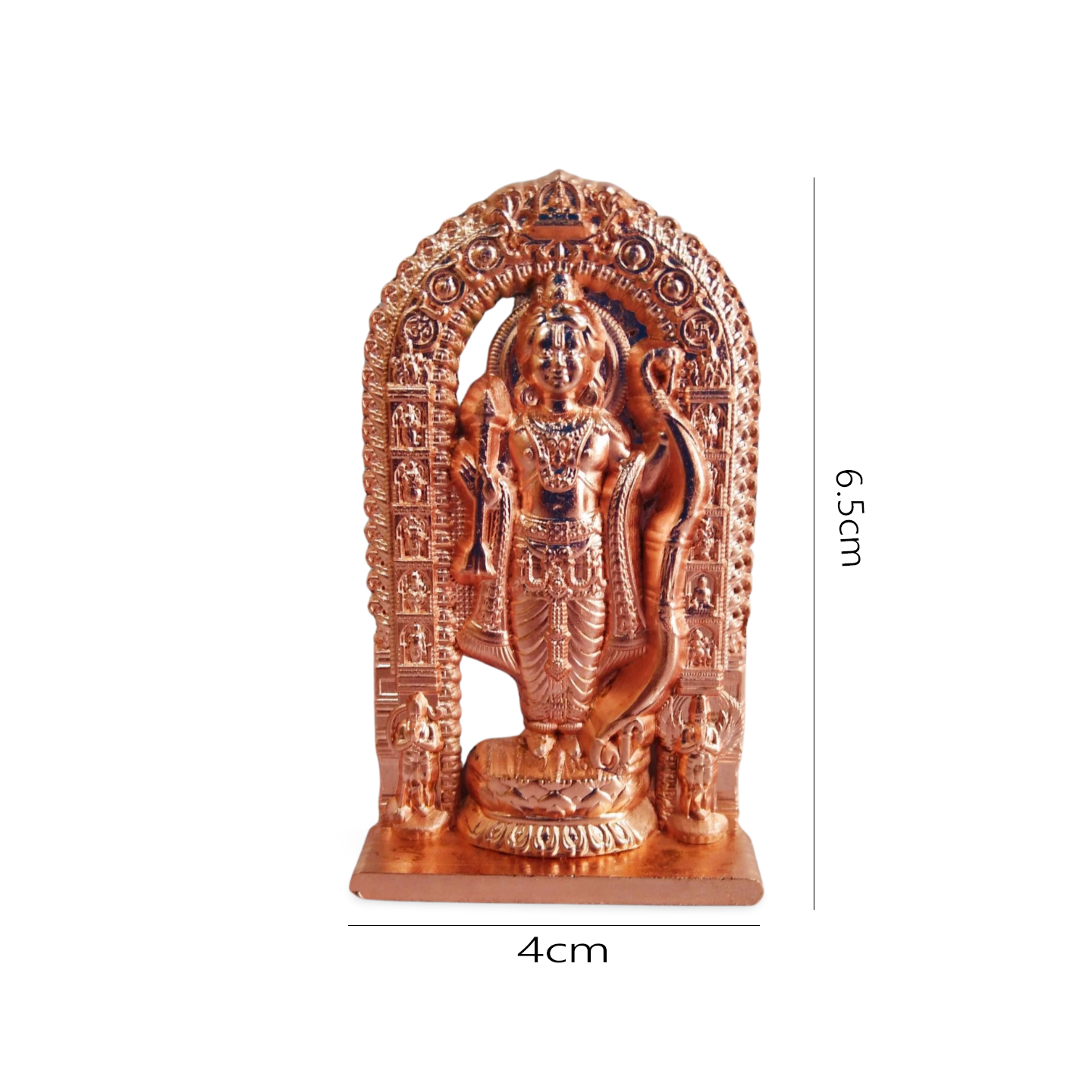 Kriti creations Metal Ram Lalla Idol Murti Statue Shree Ram Lala Ayodhya Statues for Gift Home Temple Mandir Pooja Size:-6.5cm