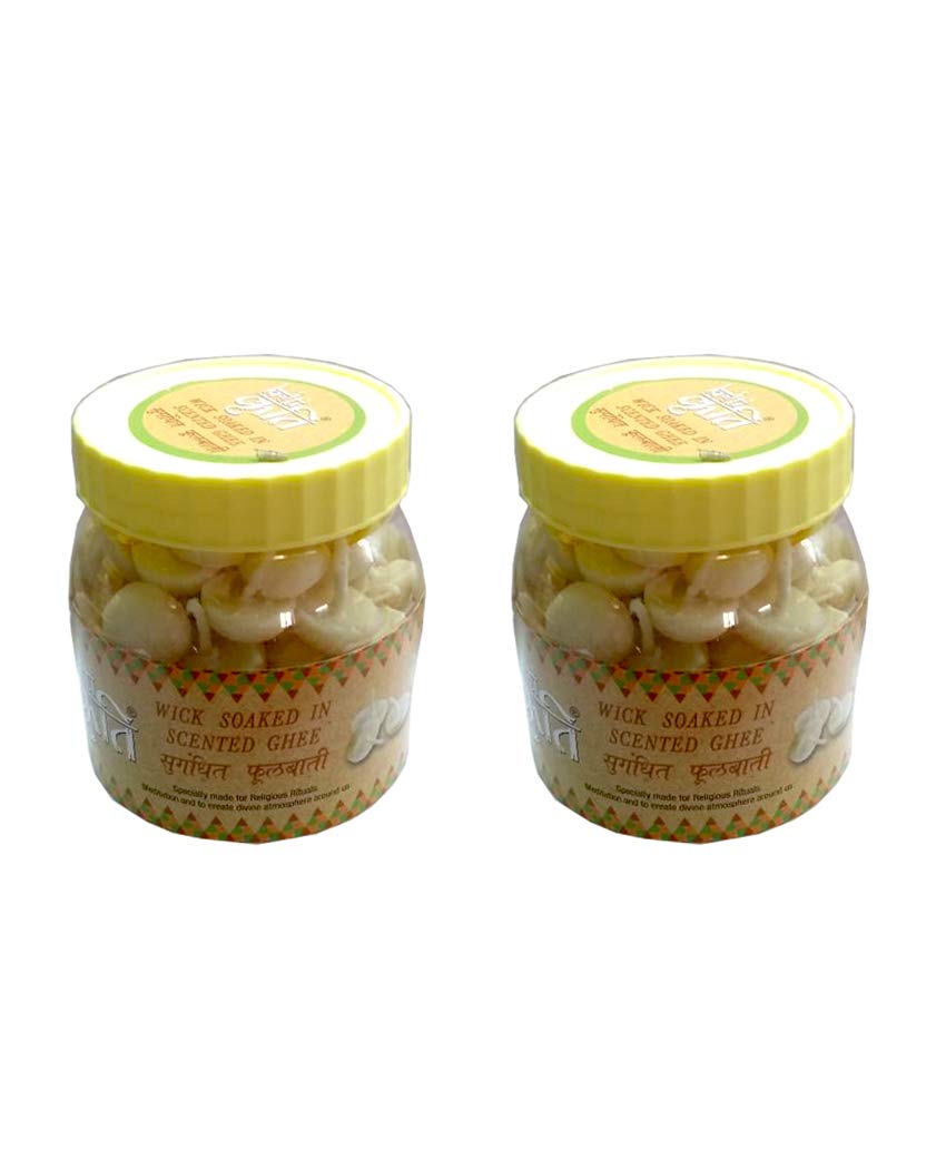 Kriti Scented Ghee Wick(100 Pcs in a Box) Set of 2 (200 Pcs)