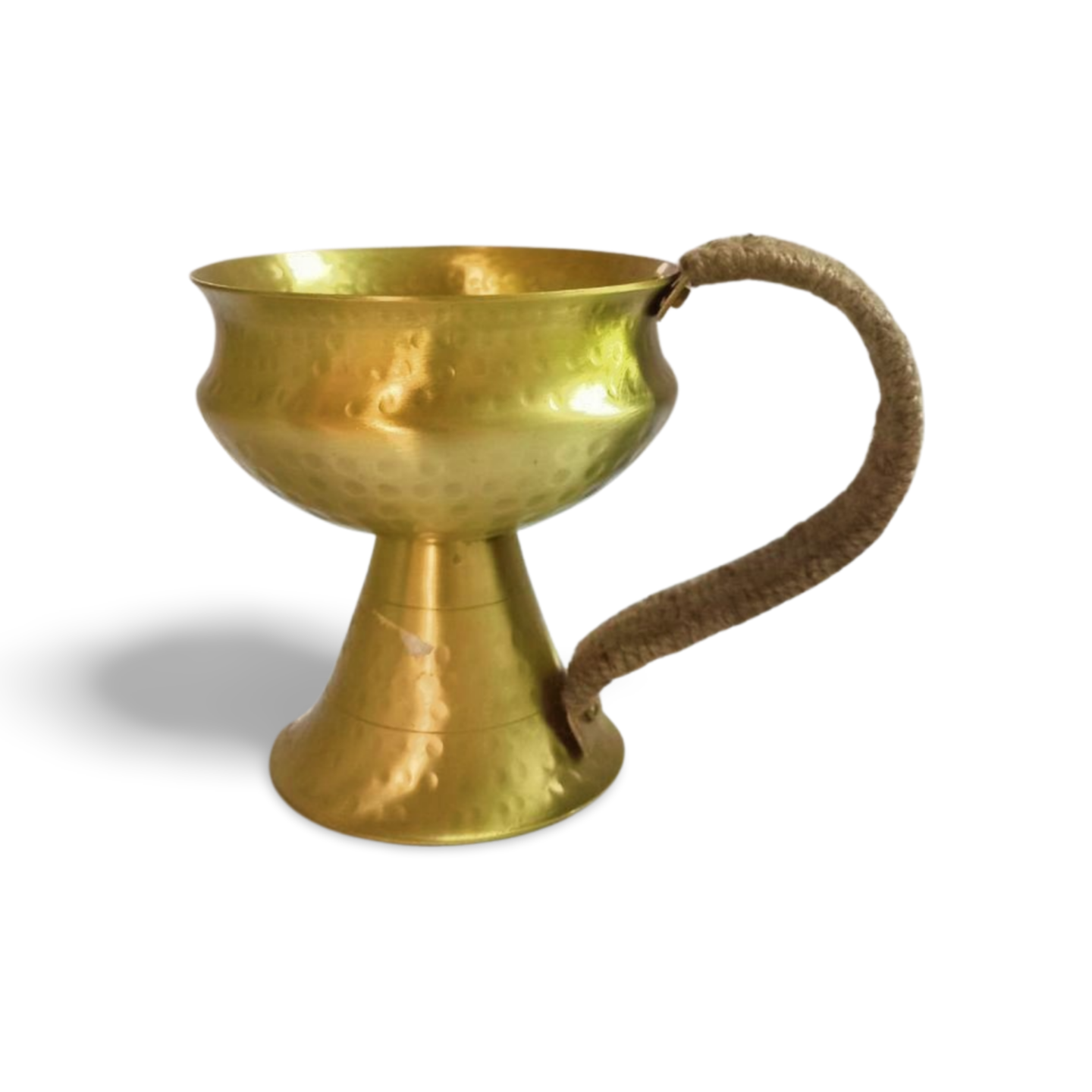 Kriti Creations Brass Dhoop Stand | Dhoop Dani | Sambrani Dhoop Holder | Dhup Dani Stand Loban Burner with Handle | Purifying Doopam Incense Burner for Home Temple