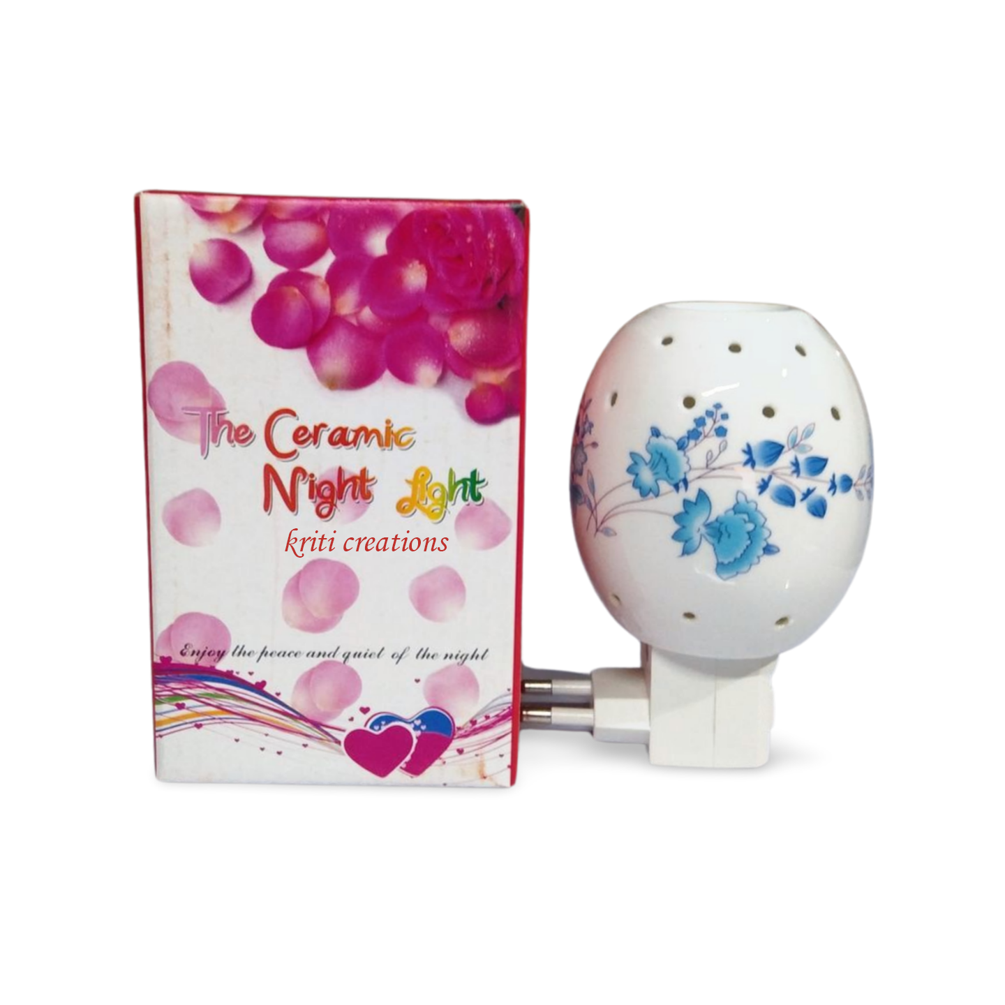 Kriti creations Beautiful Direct Plug-in/Aroma Diffuser Cum Night Lamp with Light Essential Oil Diffuser Made in India Electrical Diffuser
