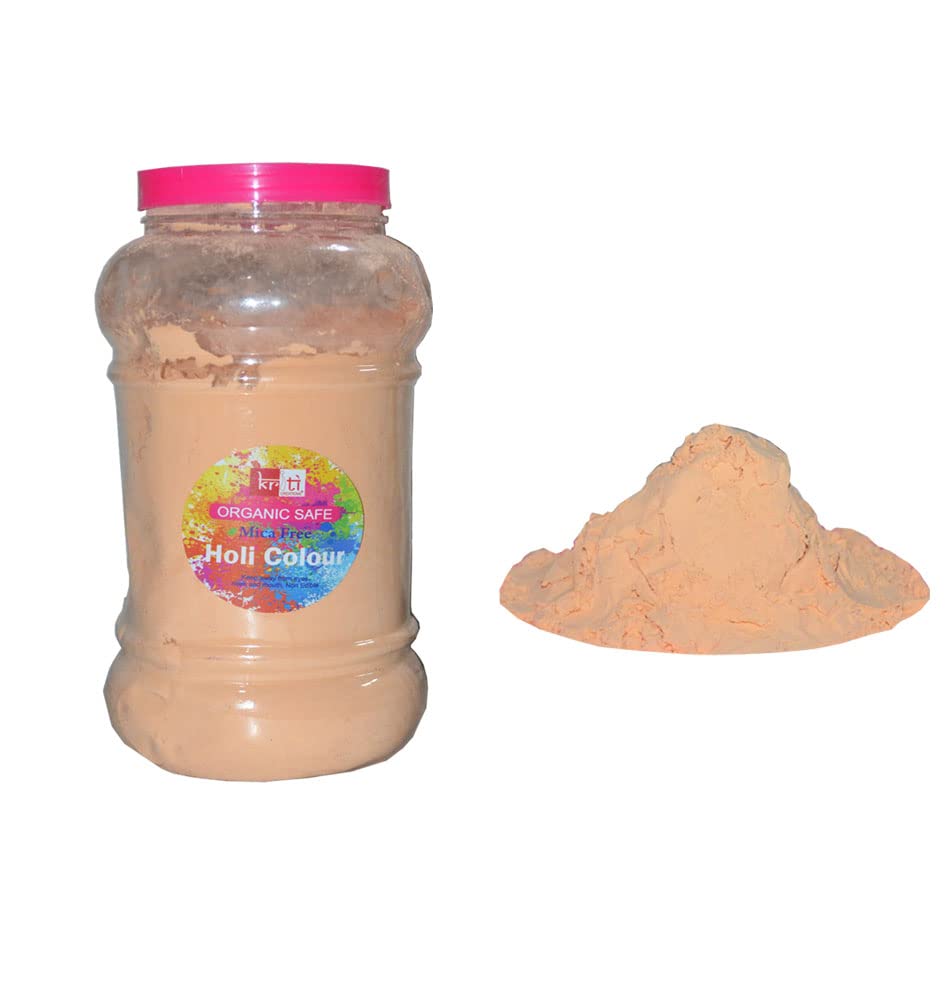Kriti Organic Safe|Mica Free|Non-Perfumed|Holi Gulal Jar 1kg