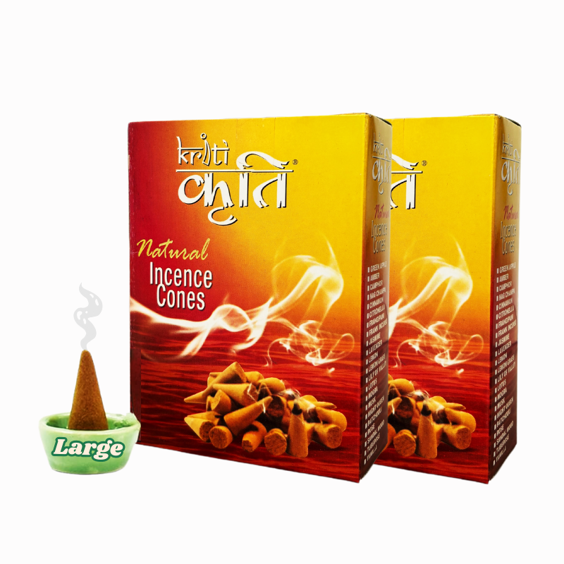 Kriti Creations Natural Incence Cone Large (Musk Rose) Pack of 2