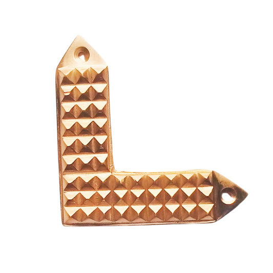 Kriti Creations Brass Vastu Angle 45 Pyramids Vastu Remedy & Enhance Positive Energy (8.5x8.5x0.5cm)