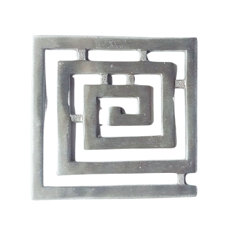 Kriti Creations Vastu Lead-Silver Helix for South-West (10x10x0.5cm)