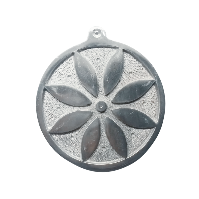 Kriti Creations Aluminium Helix-Flower Plate (13 x 13 x 0.5 Cm)