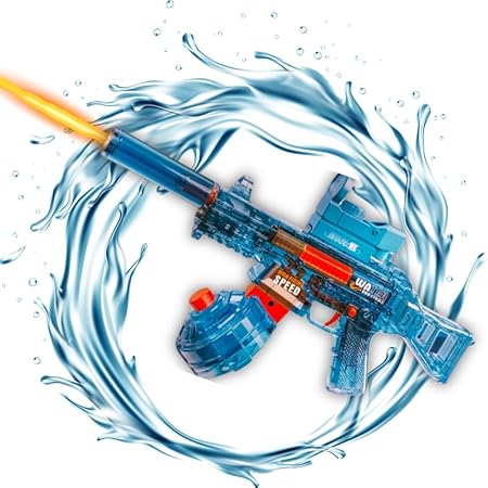 Kriti Creations Electric Automatic Water Gun Toy WG002 | Rechargeable Squirt Gun with Sensor Light for Kids Boys & Girls