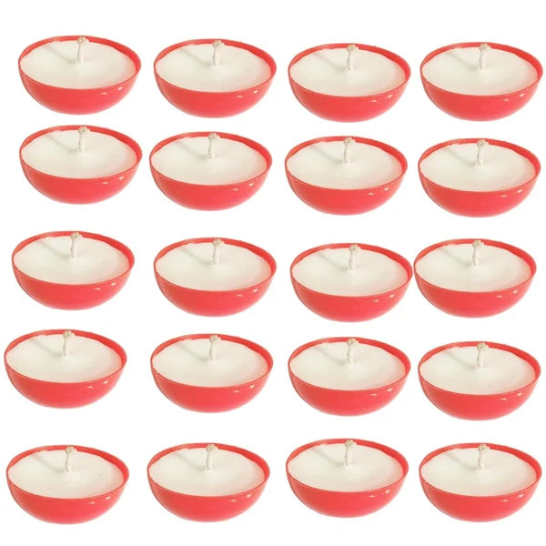 Kriti Creations Big Size Wax Diya for Diwali & Decoration Pack of 20 | Long Lasting Festive Diyas for Pooja & Home Decor