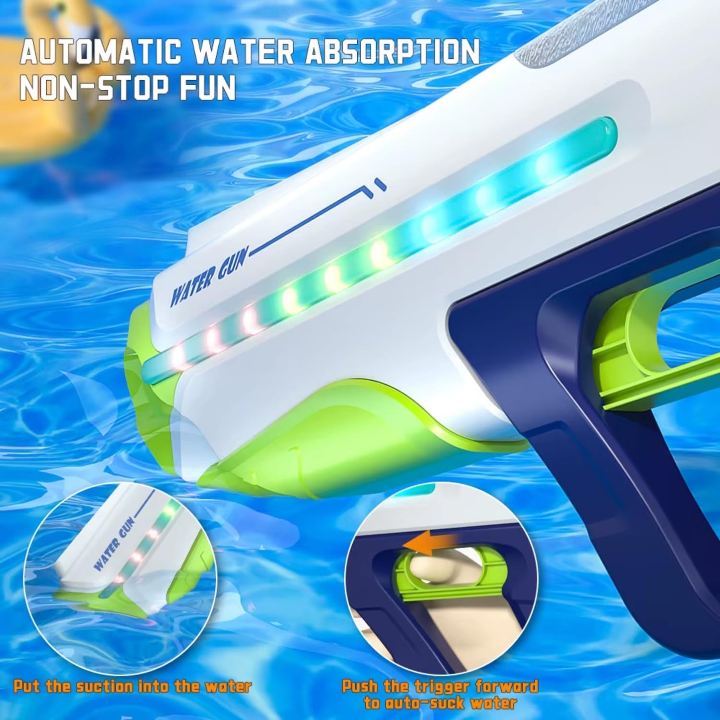 Kriti Creations Automatic Electric Water Gun Toy High Pressure Induction Water Blaster for Kids Outdoor Holi Play Multi Color WG005