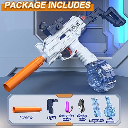 Kriti Creations Electric Water Gun WG001 | Powerful Long Range Water Blaster Toy for Pool & Summer Play Blue