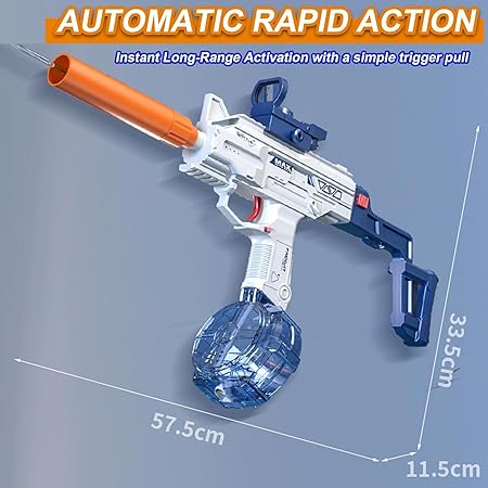 Kriti Creations Electric Water Gun WG001 | Powerful Long Range Water Blaster Toy for Pool & Summer Play Blue