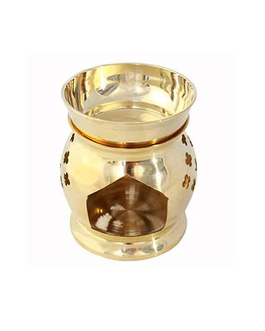 KRITI CREATIONS BRASS AROMA OIL BURNER | Oil Diffuser, Made by Solid Brass