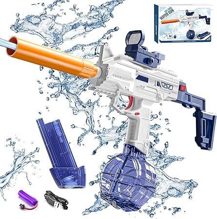 Kriti Creations Electric Water Gun WG001 | Powerful Long Range Water Blaster Toy for Pool & Summer Play Blue