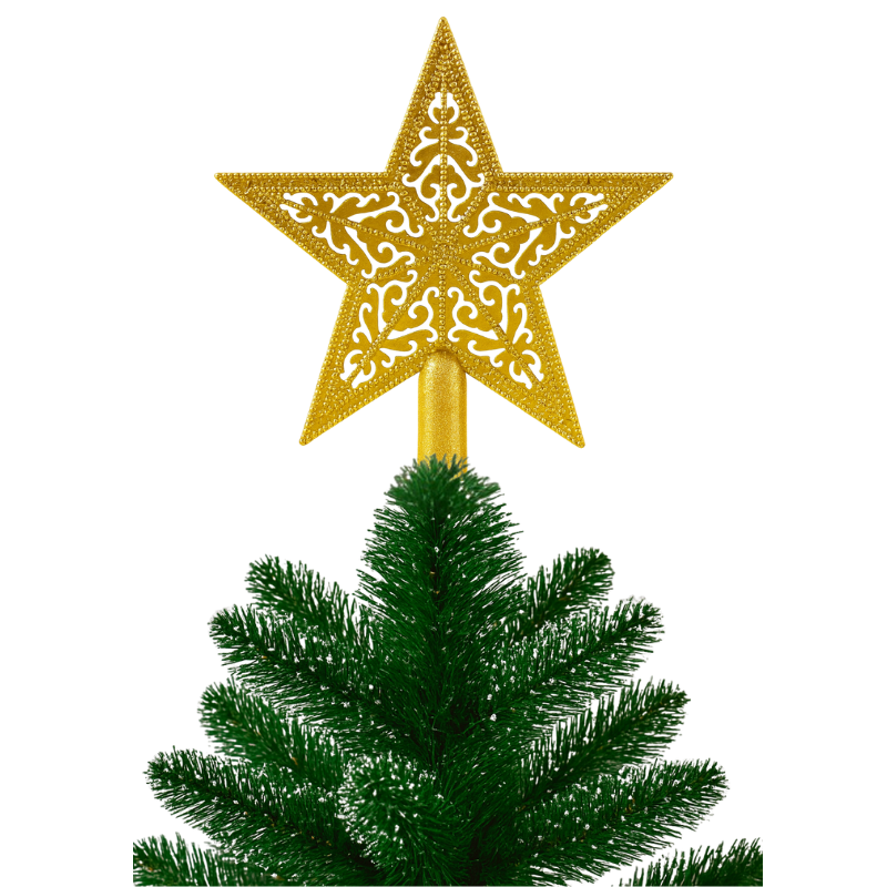 Kriti Creations Christmas Tree Decoration Top Star | Elegant Golden Colour Star Topper for Festive Home, Office & Party Décor