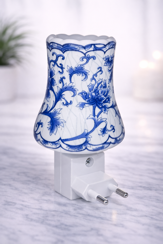 Kriti Creations No-5 Ceramic Aroma Diffuser Night Lamp | Essential Oil & Camphor Burner with On/Off Switch for Fragrance Heating