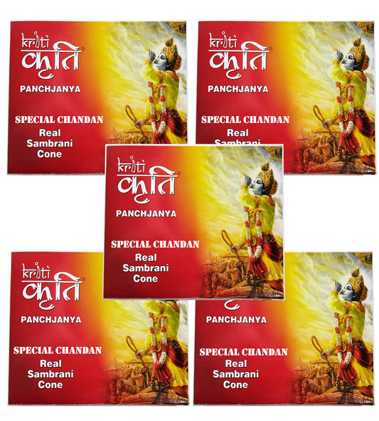 Kriti Creations Spical Chandan Loban Cups (Real Sambrani Cone) Set of 5