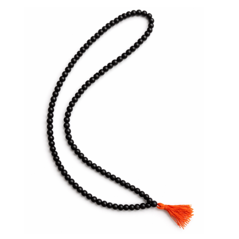 Kriti Creations Karungali Mala 108 Beads 7mm Natural Ebony Wood Jap Mala for Meditation Prayer Yoga Spiritual Necklace