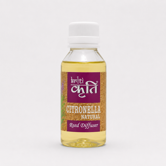 Kriti Home Fragrance Citronella Reed Diffuser Refill 90ml | Toxin-Free Aroma Oil, Mood Enhancer, Aromachology Fragrance | Made in India