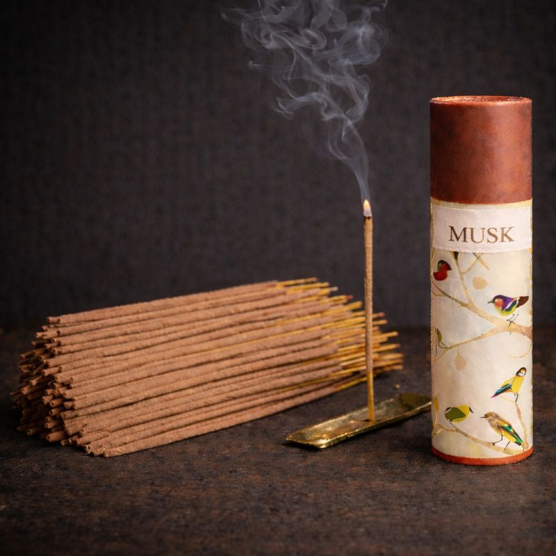 Kriti Creations Natural Incense Sticks Musk Fragrance Pack of 2 100 Sticks Each Box Agarbatti for Pooja Meditation Relaxation