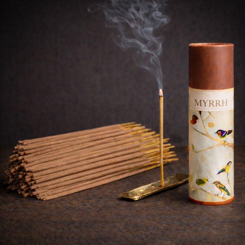 Kriti Creations Natural Incense Sticks Myrrh Fragrance Pack of 2 100 Sticks Each Box Agarbatti for Pooja Meditation Relaxation