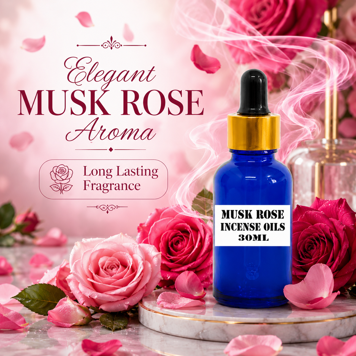 Kriti Creations Musk Rose Aroma Oil 30ML | Floral & Rich Fragrance