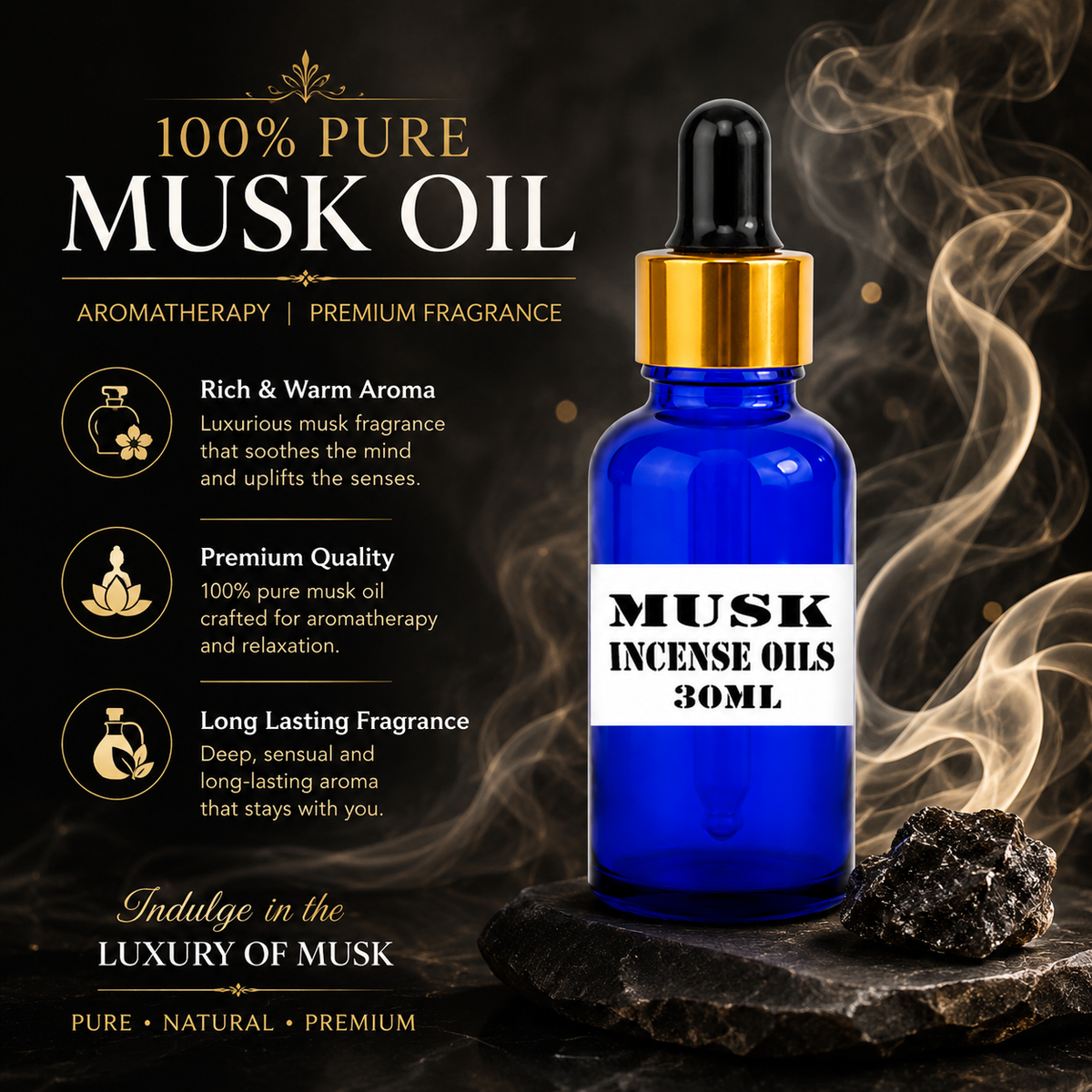 Kriti Creations Musk Aroma Oil 30ML | Warm & Rich Fragrance for Home