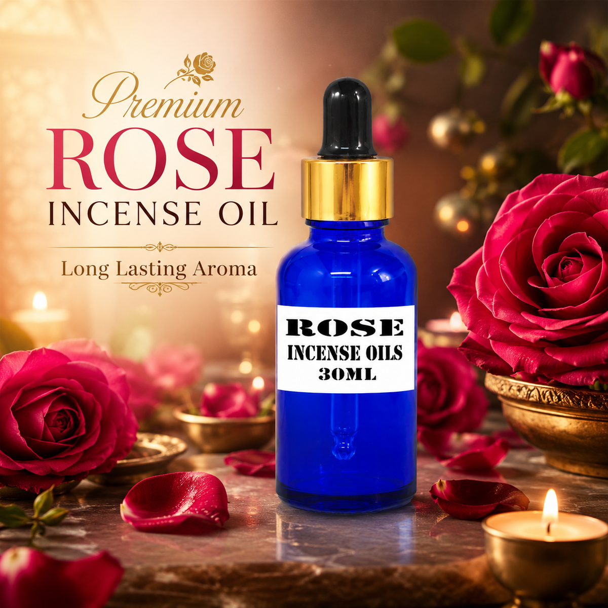 Kriti Creations Rose Aroma Oil 30ML | Classic Floral Fragrance for Home