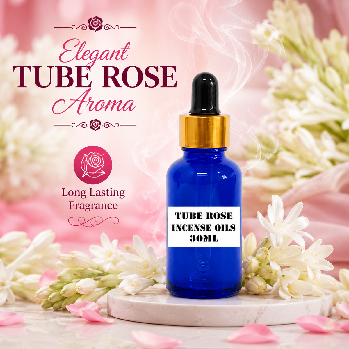 Kriti Creations Tube Rose Aroma Oil 30ML | Rich Floral Fragrance