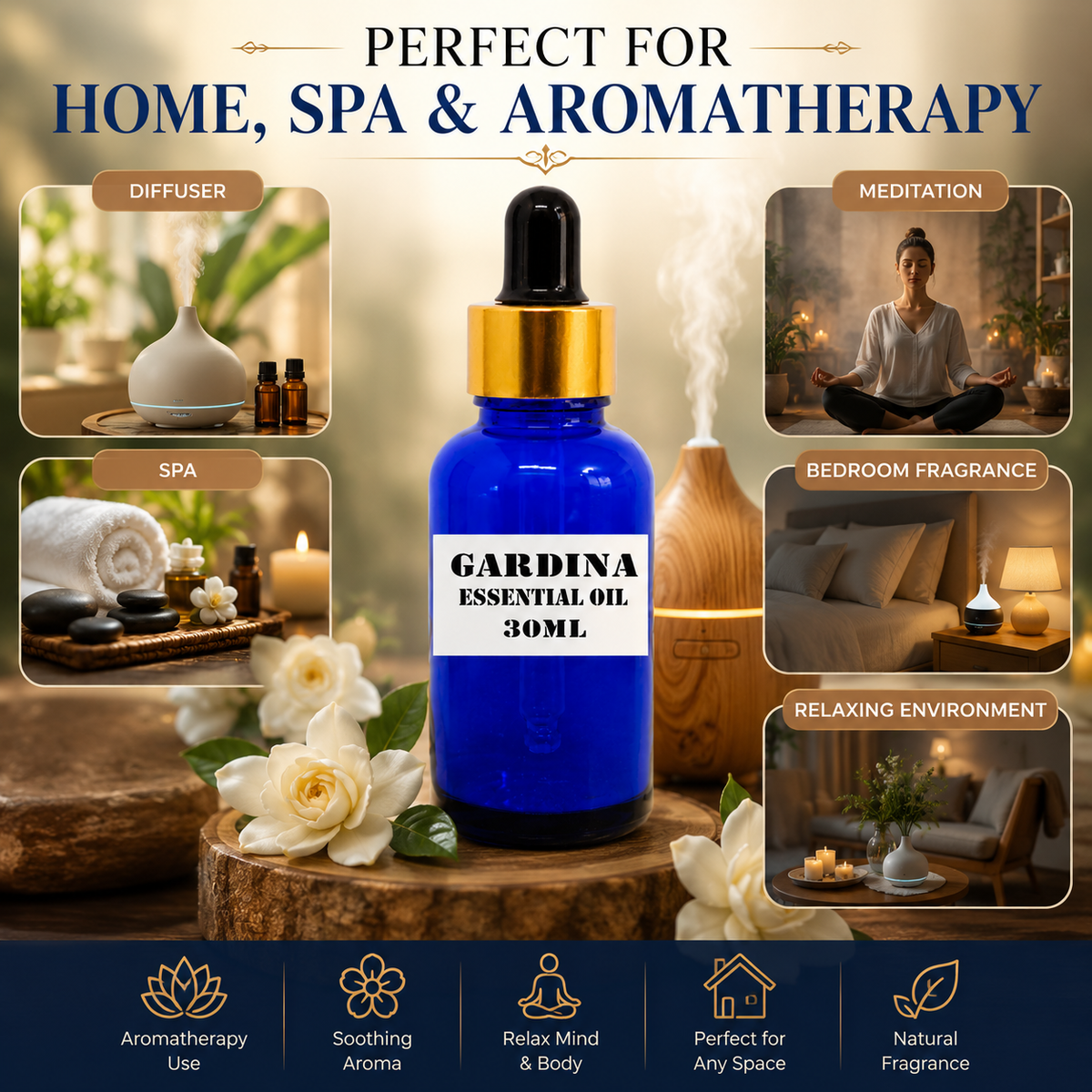 Kriti Creations Gardina Aroma Oil 30ML | Fresh Floral Fragrance