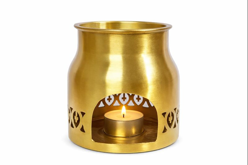 Kriti Creations Aroma Brass Burner | Camphor & Oil Burner for Pooja, Dhoop, Meditation, Home & Temple Spiritual Ambience