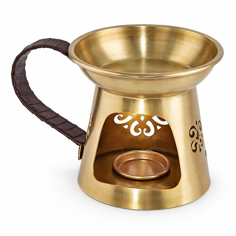 Kriti Ethnic Brass Aroma Burner | Camphor & Oil Burner for Pooja, Meditation, Home Décor & Spiritual Ambience