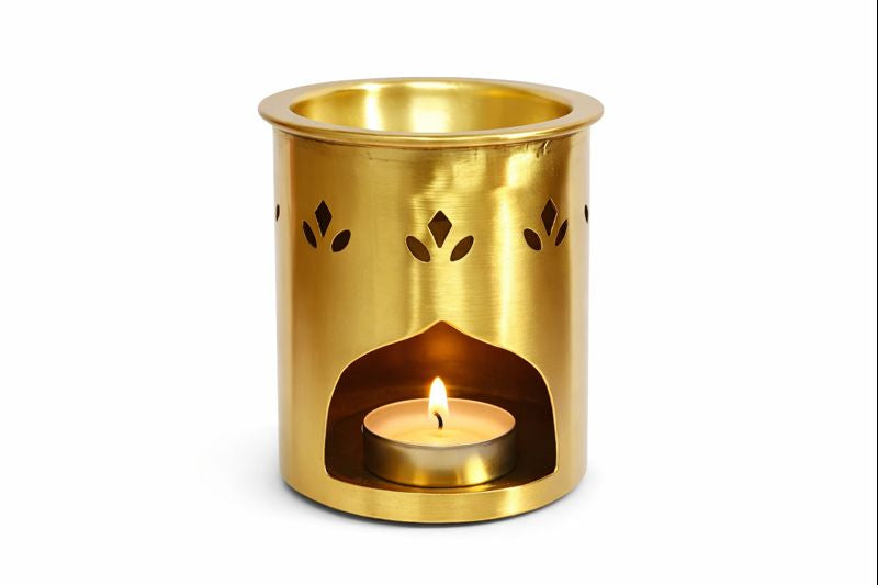 Kriti Creations Aroma Oil & Camphor Brass Burner | Premium Dhoop, Kapoor & Oil Burner for Pooja, Meditation, Home & Temple